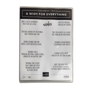 Stampin Up! A Wish For Everything  Cling Stamp Set 1 of 2 NEW